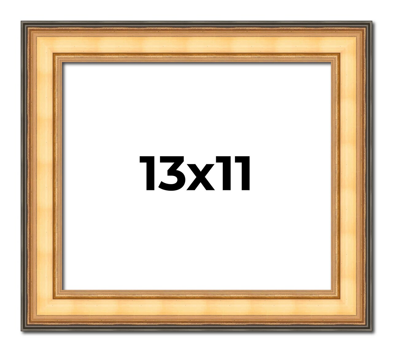 Photo Size Traditional Gold Picture Frame - UV Acrylic, Foam Board Backing, Hanging Hardware